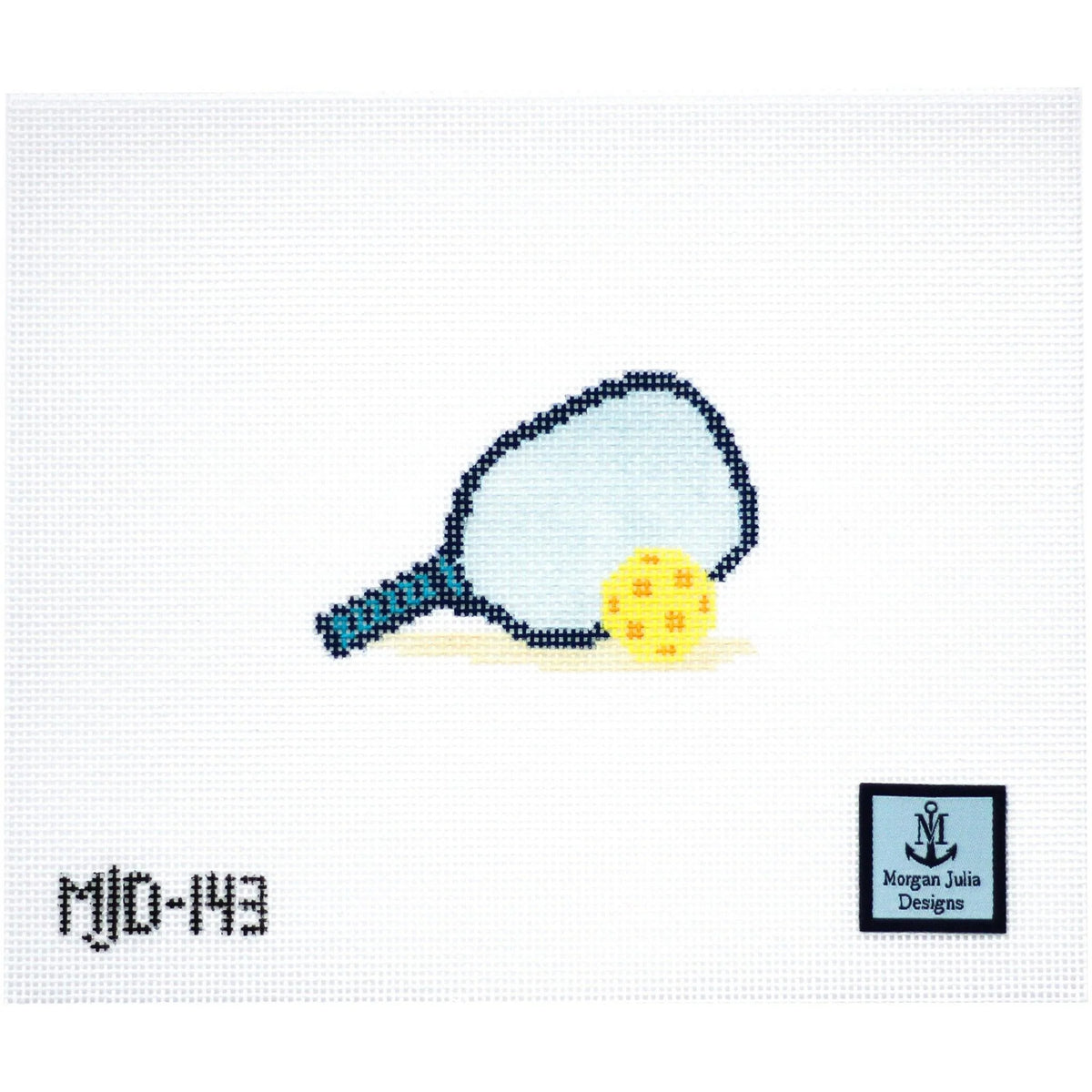 Morgan Julia Designs Blue Pickle Ball Paddle Needlepoint Canvas