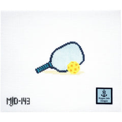 Morgan Julia Designs Blue Pickle Ball Paddle Needlepoint Canvas