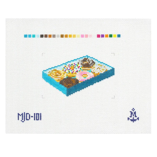 Morgan Julia Designs Box of Donuts Needlepoint Canvas