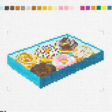 Morgan Julia Designs Box of Donuts Needlepoint Canvas