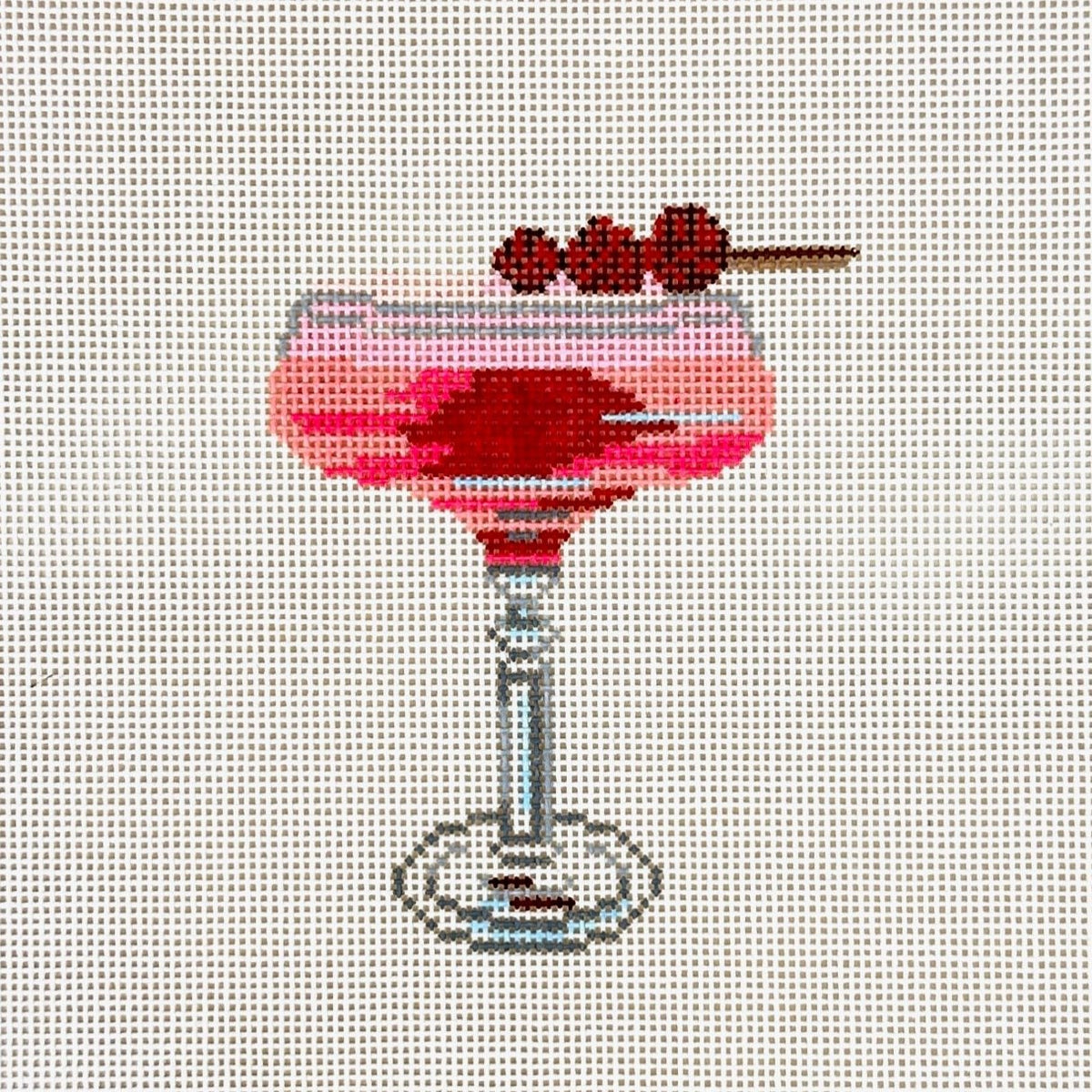 Morgan Julia Designs Clover Club Cocktail Needlepoint Canvas - Exclusive