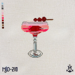 Morgan Julia Designs Clover Club Cocktail Needlepoint Canvas - Exclusive