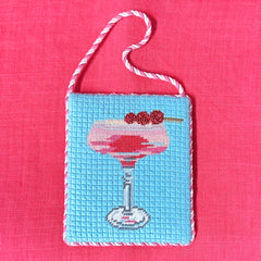 Morgan Julia Designs Clover Club Cocktail Needlepoint Canvas - Exclusive