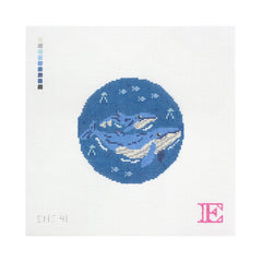 Morgan Julia Designs Whale and Baby Needlepoint Canvas