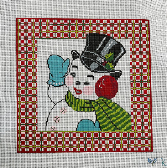 Ndlpt Designs Snowman with Top Hat Needlepoint Canvas