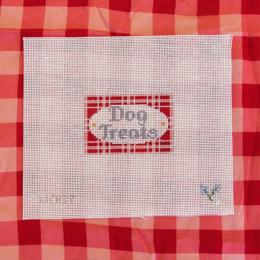 Ndlpt Designs Dog Treats Needlepoint Canvas - Pink and Red
