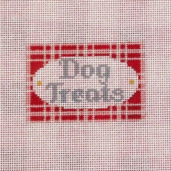 Ndlpt Designs Dog Treats Needlepoint Canvas - Pink and Red