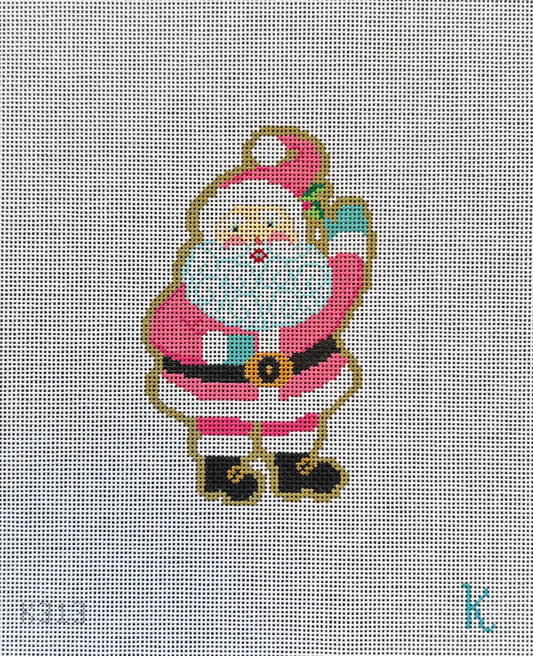 Ndlpt Designs Gingerbread Santa Needlepoint Canvas