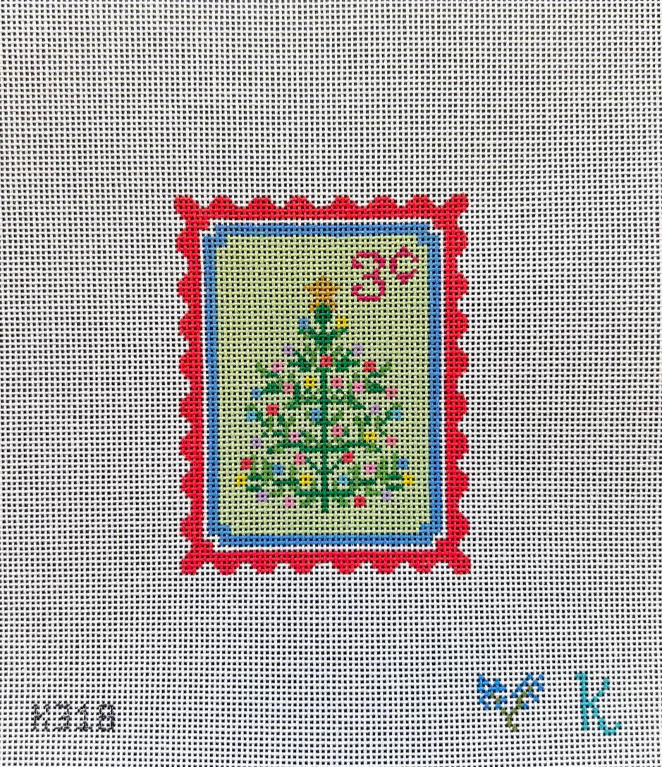 Ndlpt Designs Holiday Stamps Needlepoint Canvas - Tree