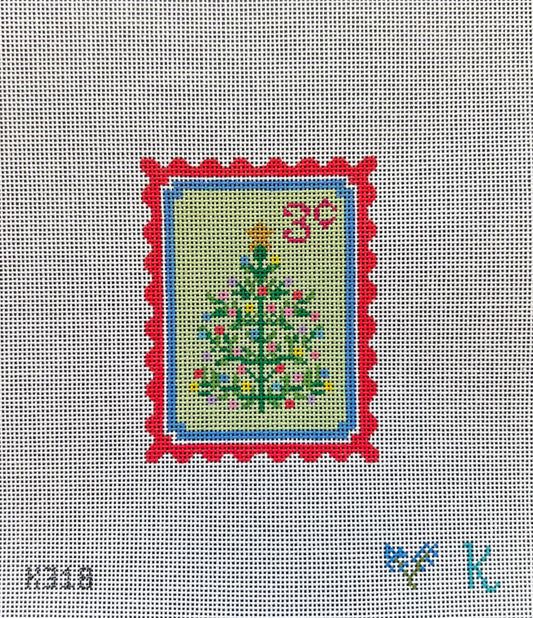 Ndlpt Designs Holiday Stamps Needlepoint Canvas - Tree