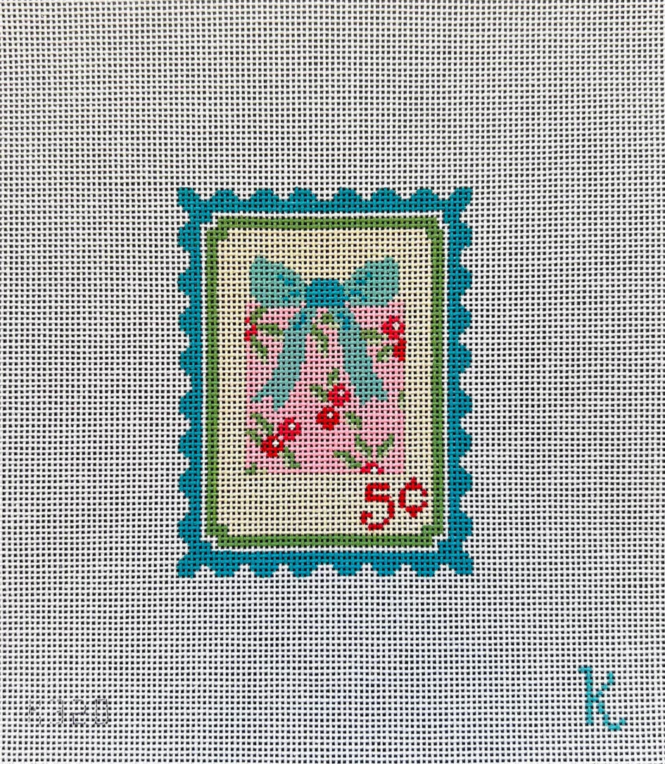 Ndlpt Designs Holiday Stamps Needlepoint Canvas - Present