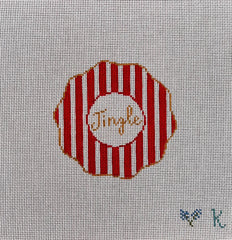 Ndlpt Designs Holiday Stripes Needlepoint Canvas - Jingle