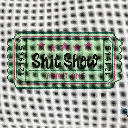 Ndlpt Designs Shit Show Ticket Needlepoint Canvas