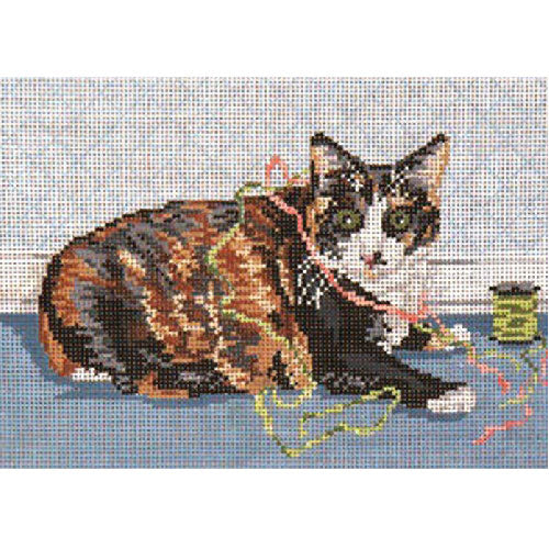 Needle Crossings Lulu with Ribbons Needlepoint Canvas - 18M