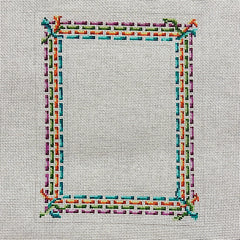 Needle Crossings Ribbon Frame Needlepoint Canvas