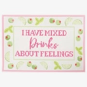 Needlepoint To Go Mixed Drinks About Feelings Needlepoint Canvas