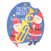 Needlepoint To Go Musical Santas - Silent Night, Holy Night Needlepoint Canvas