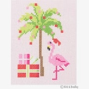 Needlepoint To Go Palm Tree/Flamingo Needlepoint Canvas