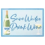 Needlepoint To Go Save Water Drink Wine Needlepoint Canvas