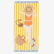 Needlepoint To Go St. Tropez Sunbather Needlepoint Canvas