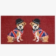 Needlepoint To Go Two Bulldogs Clutch Insert Needlepoint Canvas