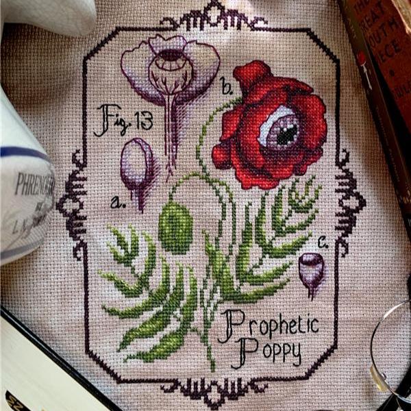 Noctiflora Designs Prophetic Poppy Cross Stitch Pattern