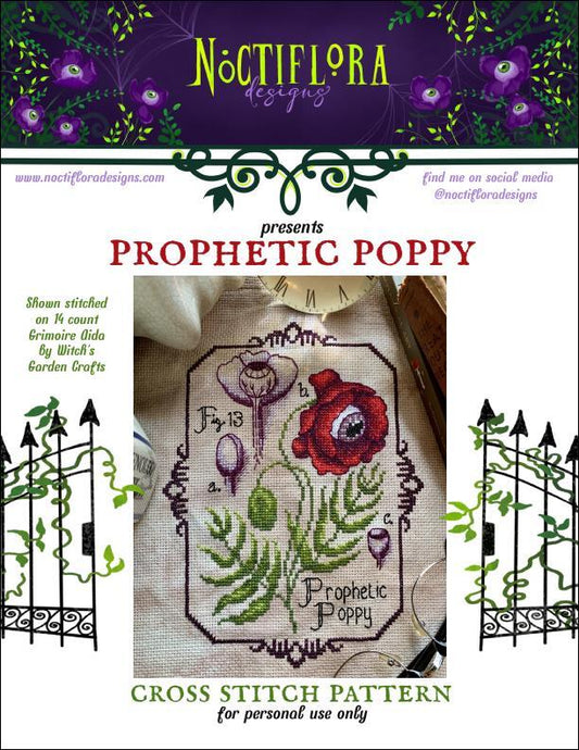 Noctiflora Designs Prophetic Poppy Cross Stitch Pattern