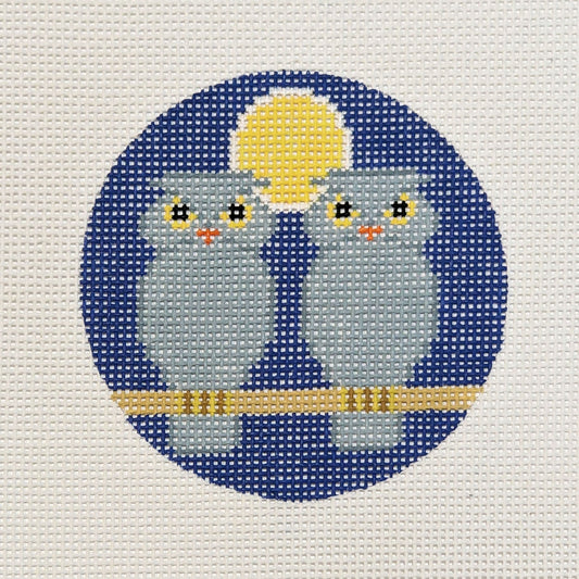 Doolittle Stitchery Owl Friends Needlepoint Canvas