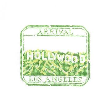 Audrey Wu Designs Passport Stamp - Los Angeles Hollywood Needlepoint Canvas