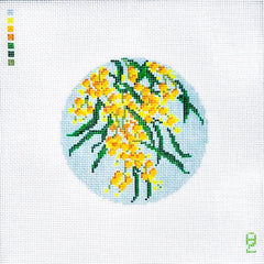 Oz Needle and Thread Wattle Flower Needlepoint Canvas
