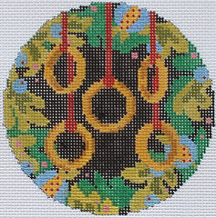 PLD Designs Abigail Cecile 12 Days of Christmas 5 Golden Rings Needlepoint Canvas