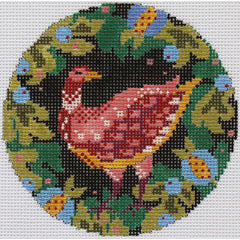 PLD Designs Abigail Cecile 12 Days of Christmas Partridge In Pear Tree Needlepoint Canvas