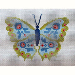 PLD Designs Abigail Cecile Butterfly Blue III Needlepoint Canvas