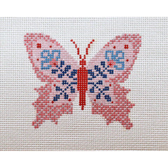 PLD Designs Abigail Cecile Butterfly Pink II Needlepoint Canvas