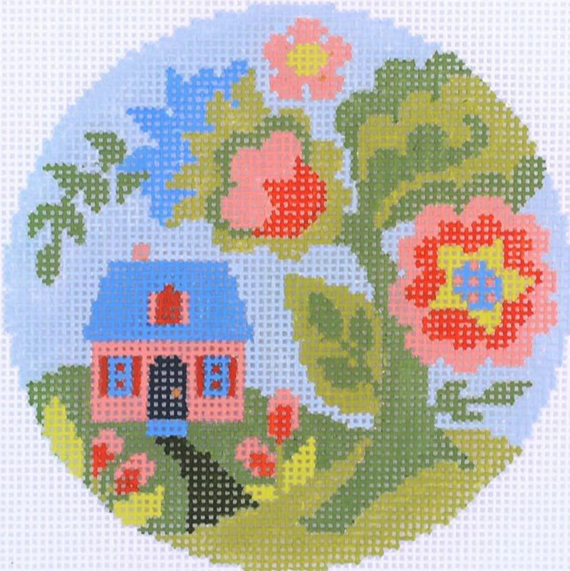 PLD Designs Abigail Cecile Jacobean Cottage Ornament Needlepoint Canvas