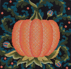 PLD Designs Abigail Cecile Jacobean Pumpkin Needlepoint Canvas