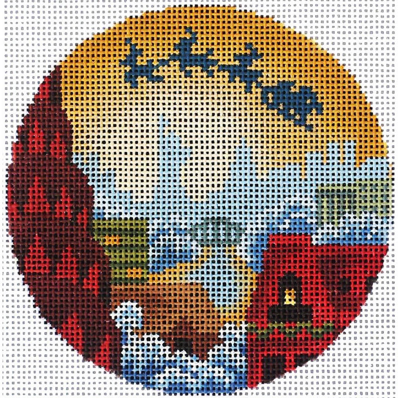 PLD Designs Abigail Cecile Santa over NYC Needlepoint Canvas