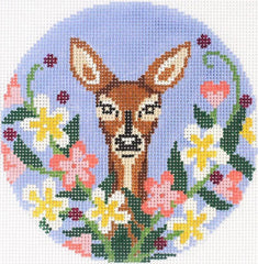 PLD Designs Abigail Cecile Wildflower Doe Needlepoint Canvas