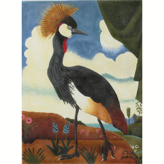 PLD Designs Catherine Nolin African Crowned Crane Needlepoint Canvas