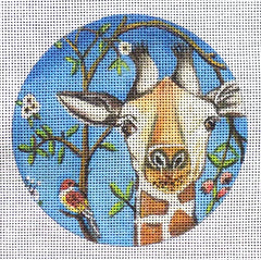 PLD Designs Catherine Nolin Curious Giraffe Ornament Needlepoint Canvas