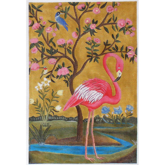 PLD Designs Catherine Nolin Pink Flamingo Needlepoint Canvas