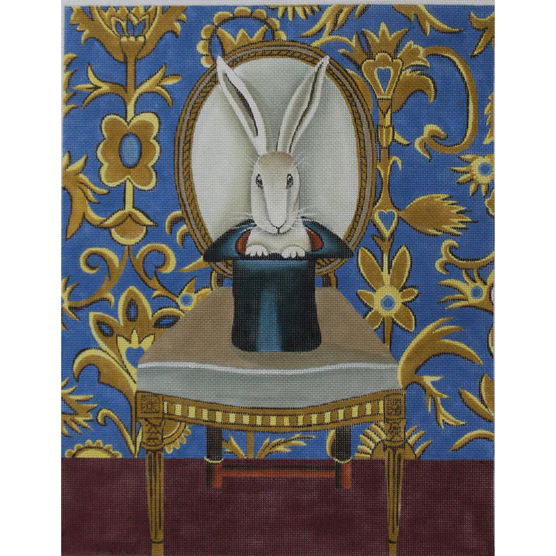 PLD Designs Catherine Nolin White Rabbit Needlepoint Canvas