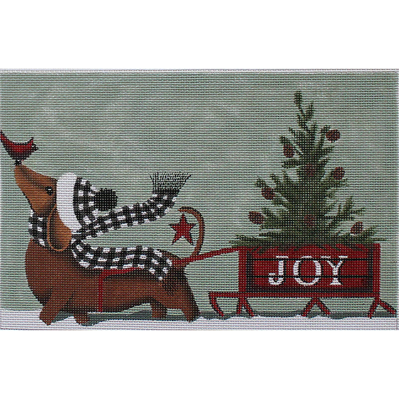 PLD Designs Dianna Swartz Dachshund Joy Needlepoint Canvas