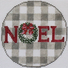 PLD Designs Dianna Swartz Gingham Noel Ornament Needlepoint Canvas