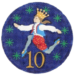 PLD Designs Florence 12 Days of Christmas 10 Lords Leaping Needlepoint Canvas