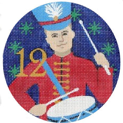 PLD Designs Florence 12 Days of Christmas 12 Drummers Needlepoint Canvas