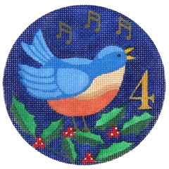 PLD Designs Florence 12 Days of Christmas 4 Calling Birds Needlepoint Canvas