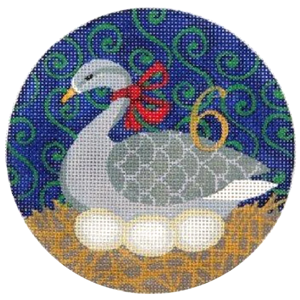 PLD Designs Florence 12 Days of Christmas 6 Geese A Laying Needlepoint Canvas