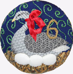 PLD Designs Florence 12 Days of Christmas 6 Geese A Laying Needlepoint Canvas