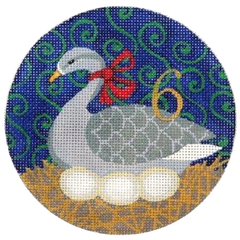 PLD Designs Florence 12 Days of Christmas 6 Geese A Laying Needlepoint Canvas